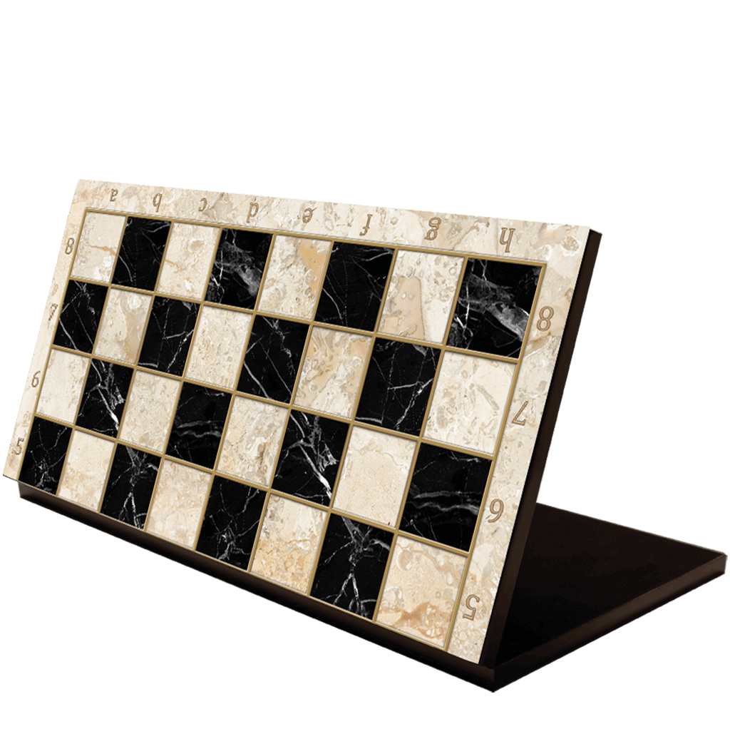 Yenigun Tavla Wood Inlaid Chess Board Brown
